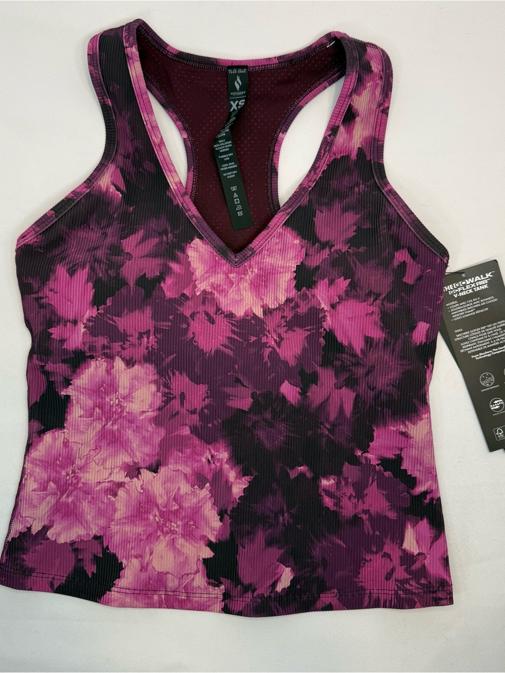 Skechers Pink Floral Racerback Tank Top